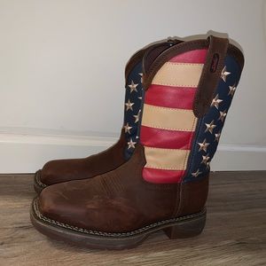 Durango Steel Toe Flag Cowboy Boots